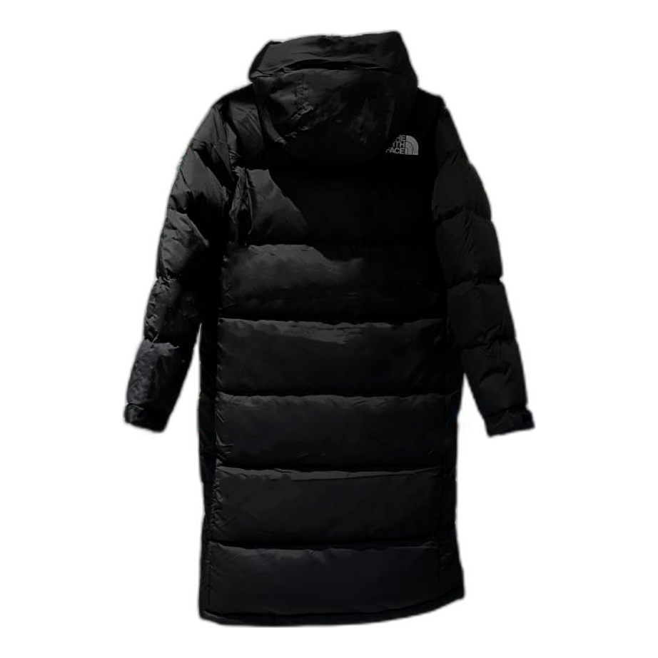 The North Face Hooded Long Puffer Coat – Black