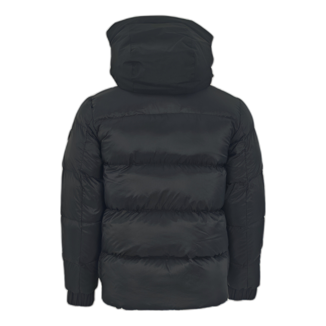 Moncler Tonal-Logo High-Collar Puffer Jacket – Black