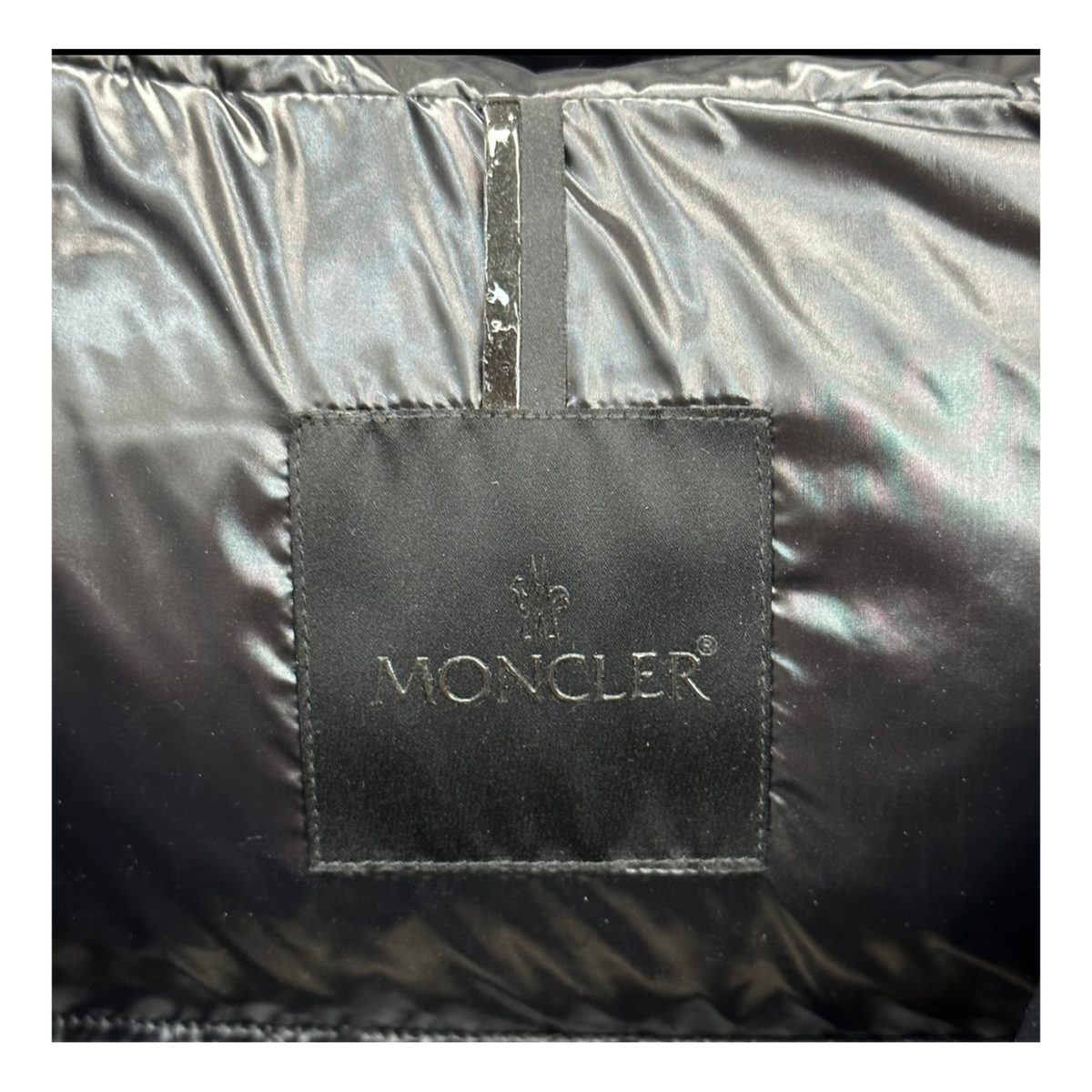 Moncler Tonal-Logo High-Collar Puffer Jacket – Black